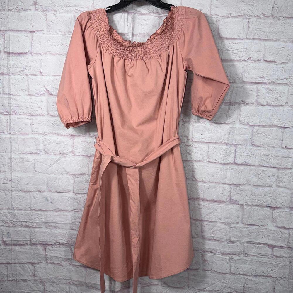 New York & Company Medium Smocked Off Shoulder Dress Nwt